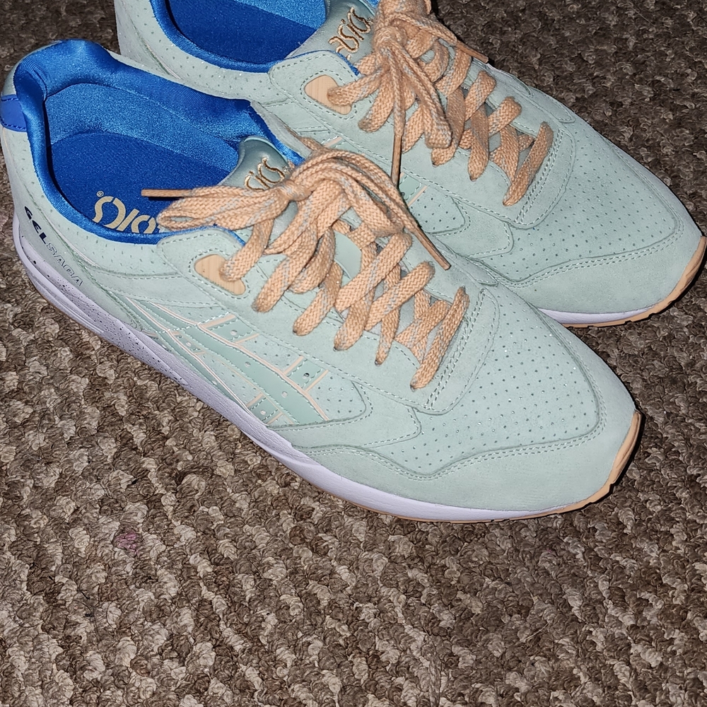 Asics Mint Green and Peach Athletic Shoes